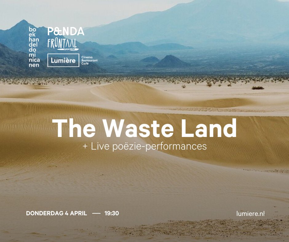 Heb je donderdag 4 april nog niks te doen? Kom dan naar Lumière Cinema in Maastricht voor een wonderschoon programma!