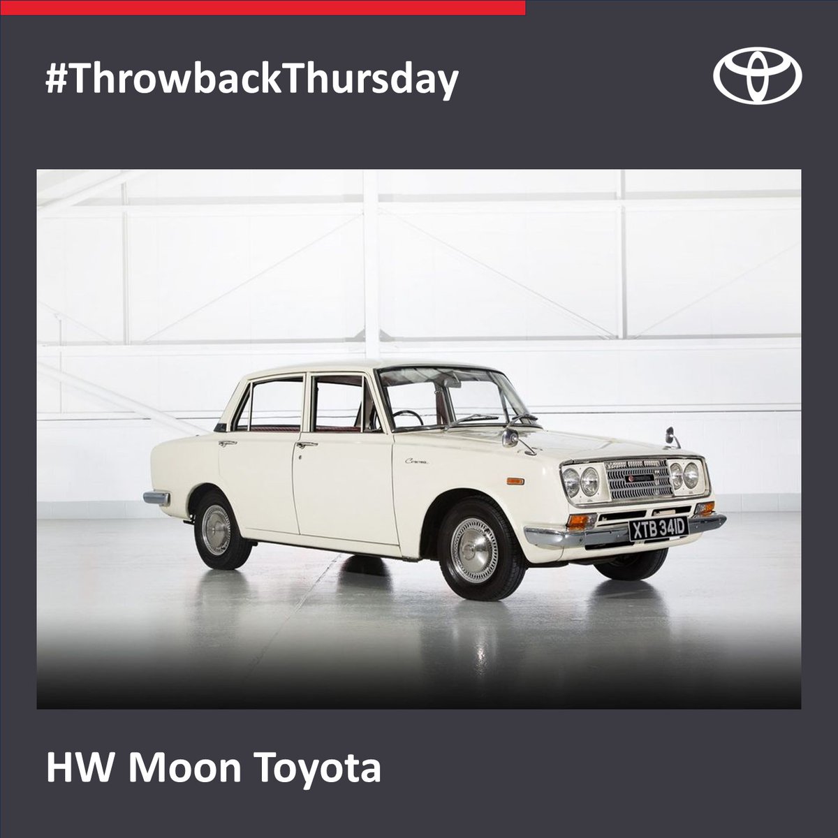 #TBT
Since its arrival into the UK Market in 1965 which was marked by a four car stand at that year’s motor show, Toyota have now sold more than 4,000,000 vehicles!
Only one vehicle was on the stand – can you name it 🤔
#HWMoon #Toyota #Wigan #StHelens #Heritage #Cars