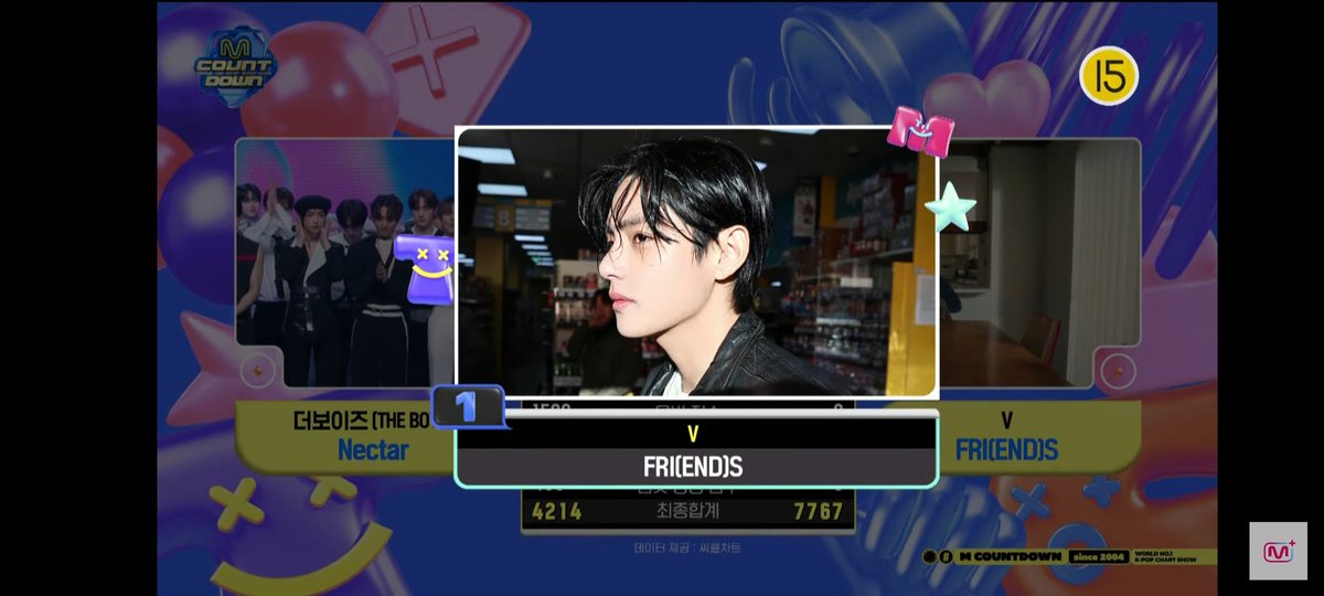 Congratulations to 'FRI(END)S' by V for earning its second win on today's MCountdown. 🎉 🔸MCountdown = 🏆🏆 #FRIENDS2ndWin