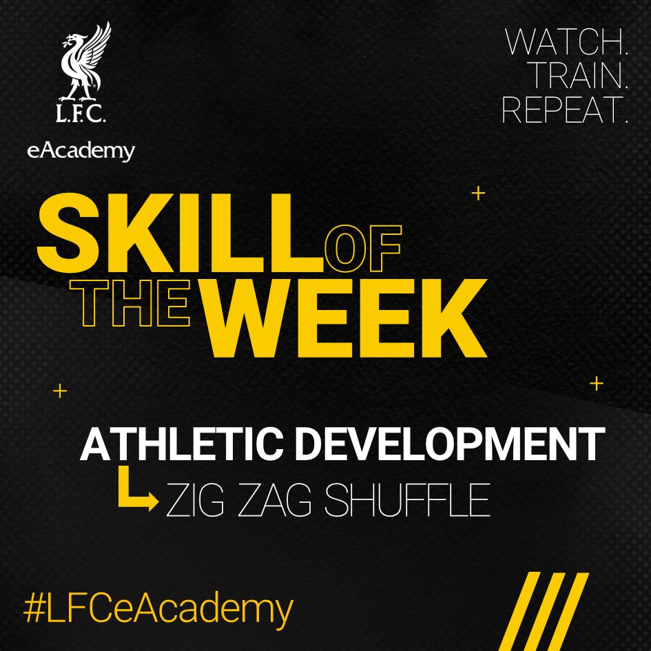 It's #LFC eAcademy 𝗦𝗸𝗶𝗹𝗹 𝗼𝗳 𝘁𝗵𝗲 𝗪𝗲𝗲𝗸 time and we're looking at Athletic Development. Skill of the Week: Athletic Development - Zig Zag Shuffle Share your skills with the hashtag #LFCeAcademy 🔗eacademy.liverpoolfc.com