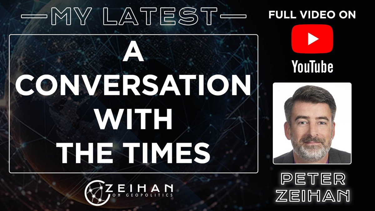 Here’s my Frontline interview with Times Radio from last week. We discussed the war in Ukraine and global security, specifically looking at what could unfold in Russia due to this conflict. Full Video and Newsletter: mailchi.mp/zeihan/a-conve…