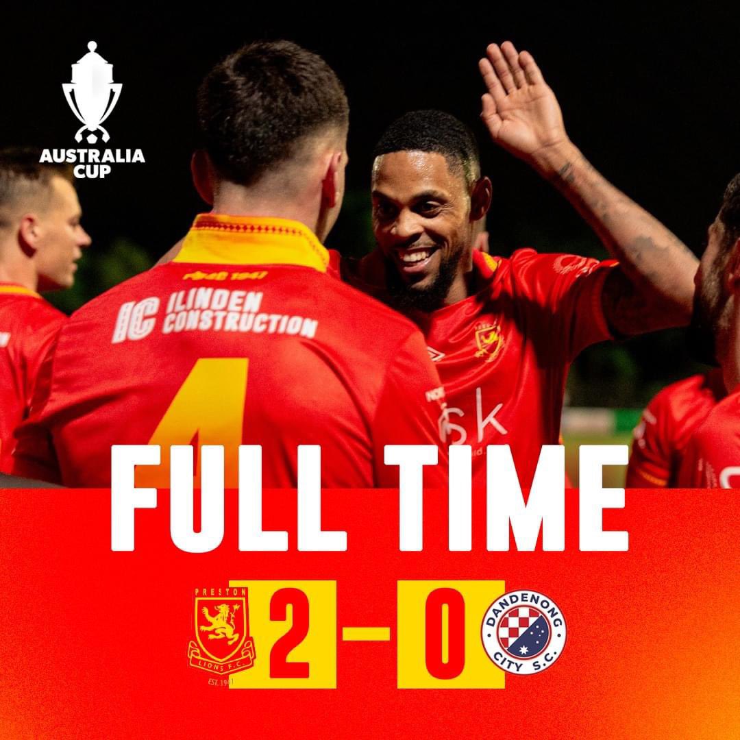 A great performance from the lads, as we advance in the Australia Cup beating Dandenong City 2-0 at the final whistle 🔥🏆