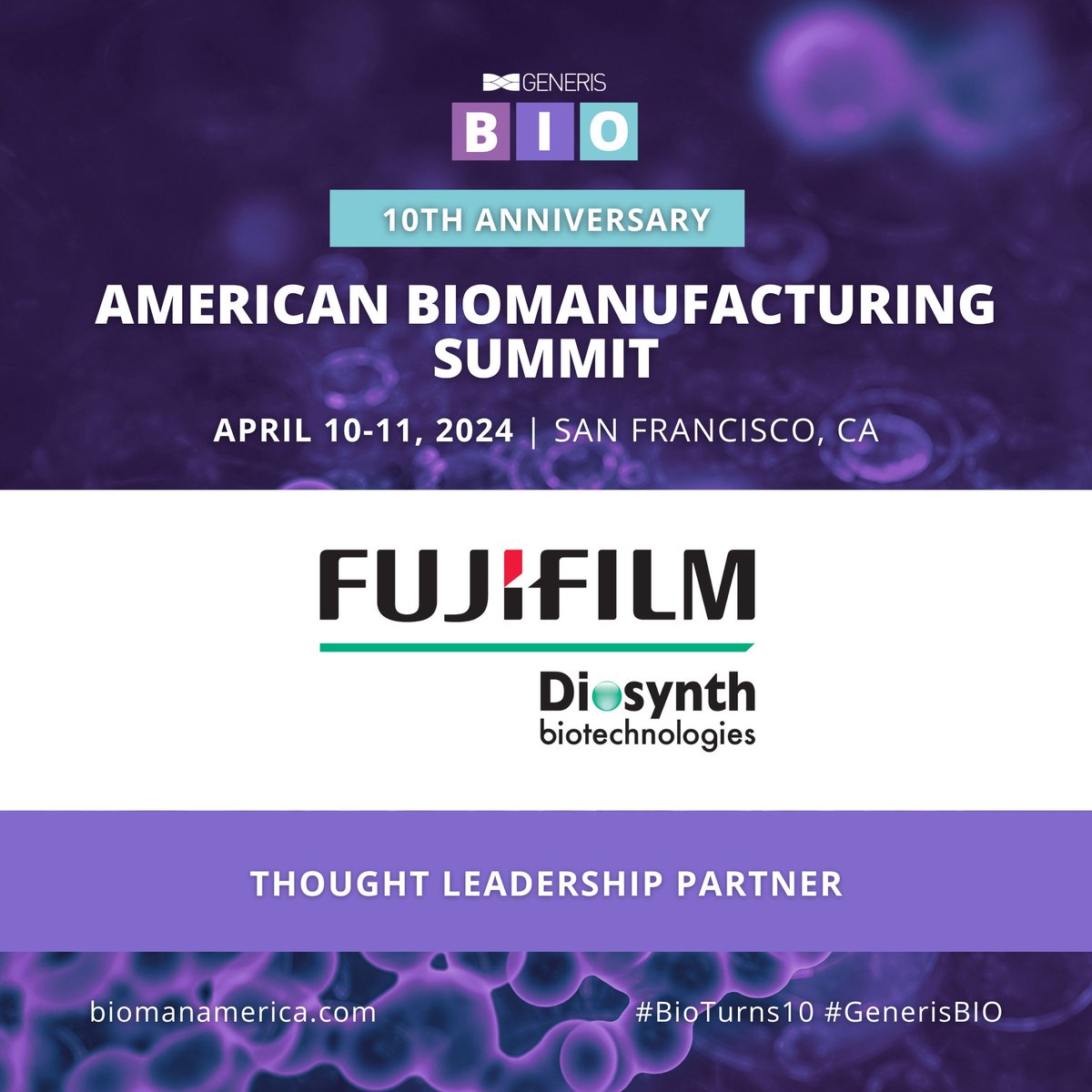 We are thrilled to announce our participation in the 10th American Biomanufacturing Summit, happening on April 10-11! Come meet our dedicated team at Booth 45 and discover how we're dedicated to being Partners for Life. See you there! #Biomanufacturing #Innovation #Networking