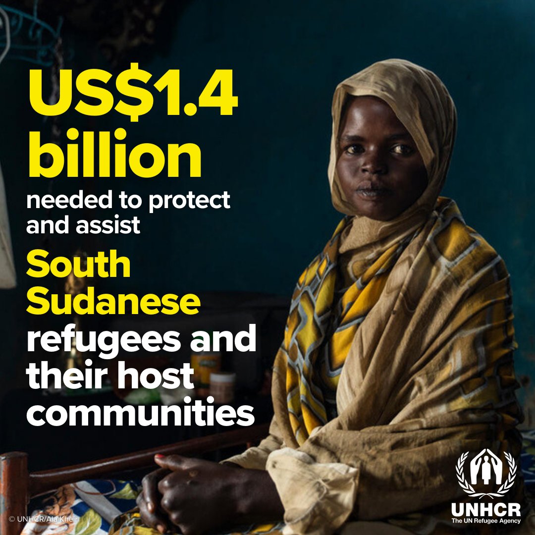 We are appealing for US$1.4 billion to support South Sudanese refugees and their host communities in the DR Congo, Ethiopia, Kenya, Sudan and Uganda. Find out more: bit.ly/4cCKnIg