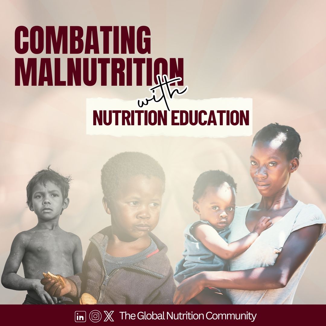 Nutrition education is key in combating malnutrition! Let's raise awareness and empower individuals to make healthy choices for a brighter, healthier future. Join us in championing nutrition education! 🌍🍴 #NutritionEducation #CombatMalnutrition
#HealthyCommunities #nutrition