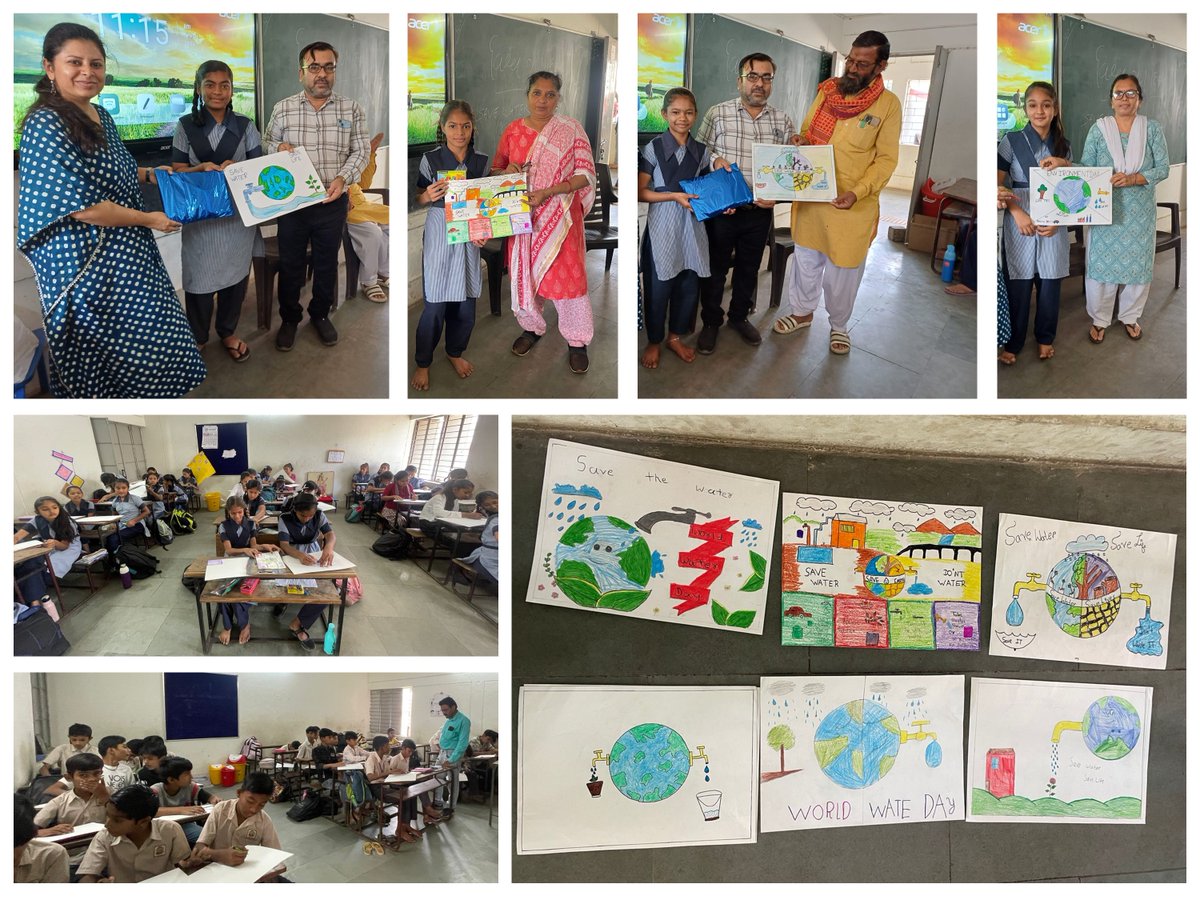 On the occasion of #worldwaterday2024, CWAS team organized a drawing competition for students of Adipur school cluster in Gandhidham city where CWAS is supporting #watersecurity initiatives. Here are some glimpses of the event.