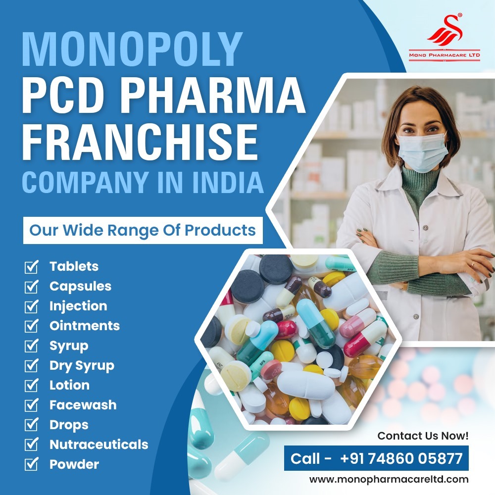 Are you suffering From a Pharma Competition?

Be Your Boss With #MonoPharmacareLtd, offering a PCD Pharma Franchise in India.

Whatsapp Us or Call Us Now!

#phramfranchise #pharmafranchisecompany #monopharmcareltd #ahmedabad #pharmacompany #PCDPharmaFranchise #pcdcompany #pharma