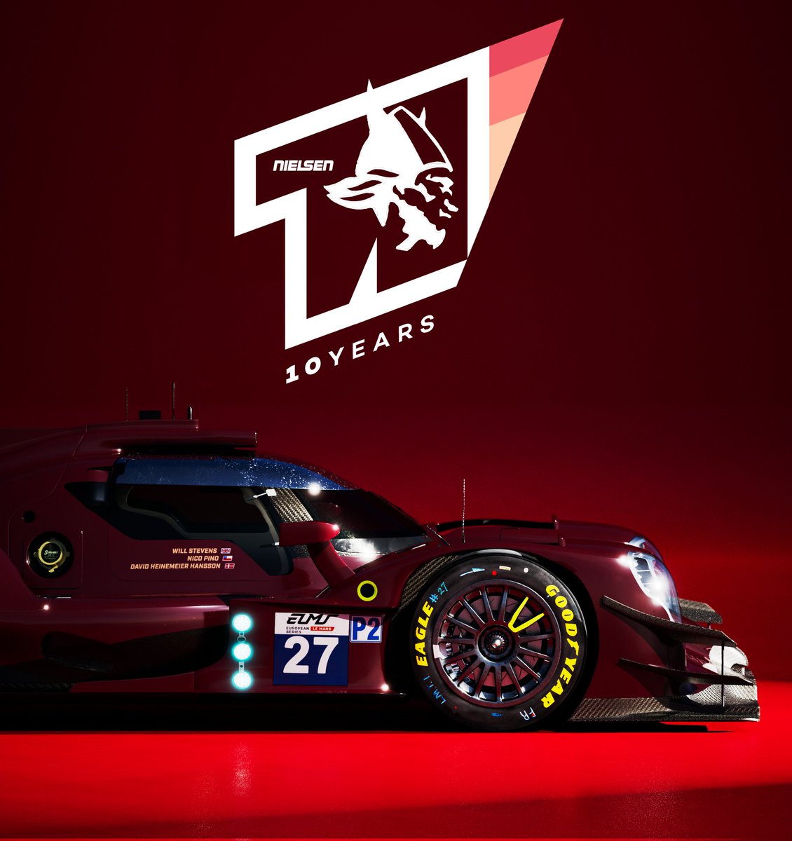 Nielsen Racing first ever pro LMP2 lineup completes our ELMS roster. #27 LMP2 🇨🇱 Nico Pino 🇬🇧 Will Stevens 🇩🇰 David Heinemeier Hansson Welcome to the team DHH 🤙 let's go trophy hunting! #ELMS