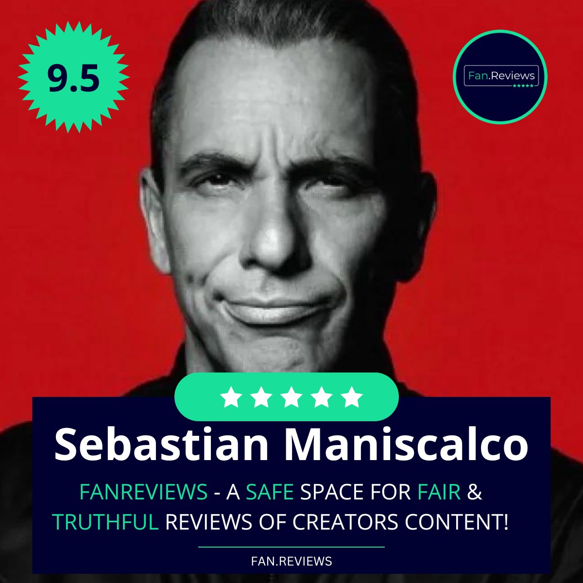 Congratulations to .@SebastianComedy for having a 9.5 rating on FanReviews. Check out the reviews on our site 🎉 FanReviews - A safe space for fair & truthful reviews of Creator content! 💯 Profile link:👉fan.reviews/creator/comedy…