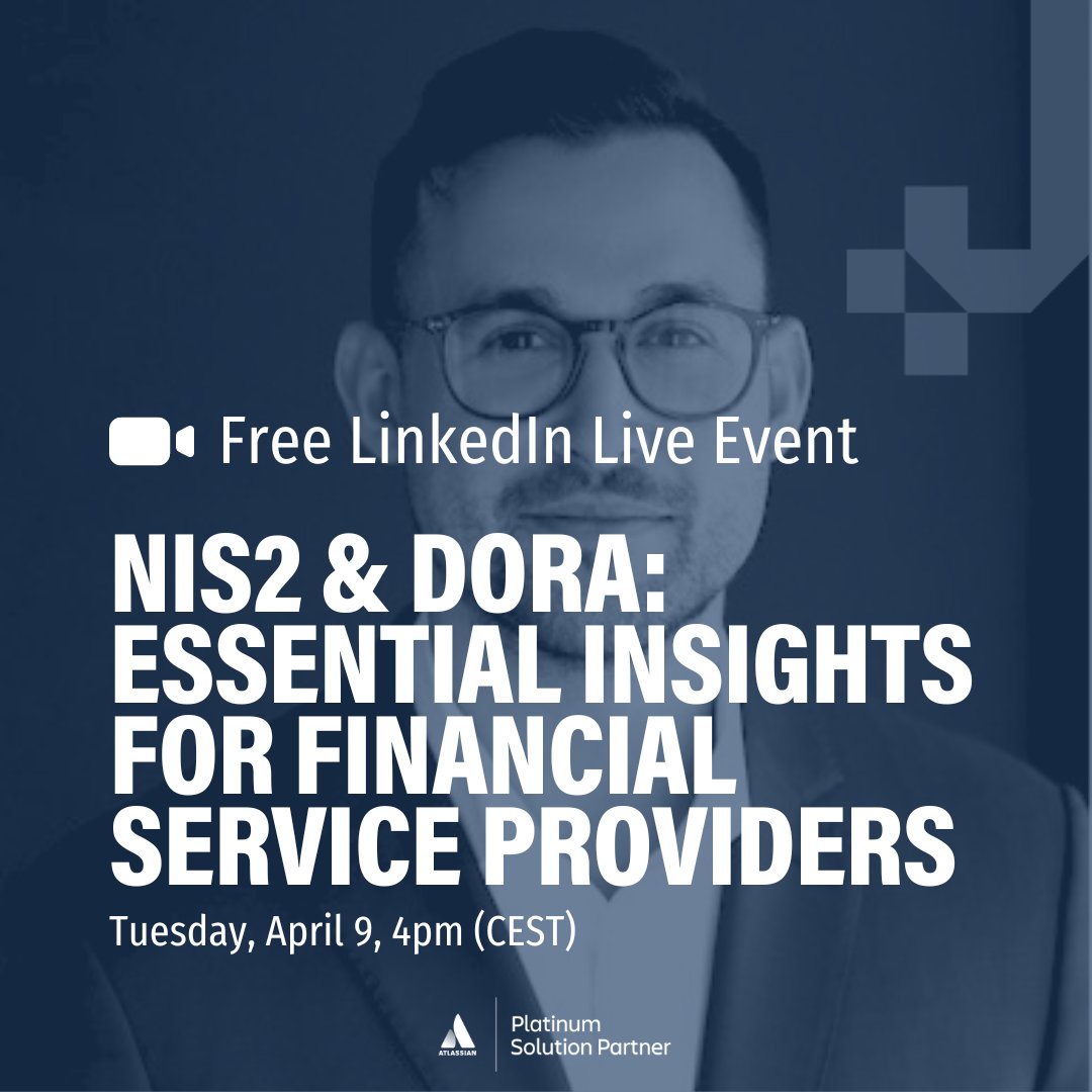 Mark your calendar for our LinkedIn Live event on #NIS2 & #DORA key insights for financial service providers. 🗓️ April 9th ⏰ 4pm CEST 🎤 Ask Me Anything session at the end 🔗 Register here: eu1.hubs.ly/H08kG6K0 #ITResilience #Compliance #Backup