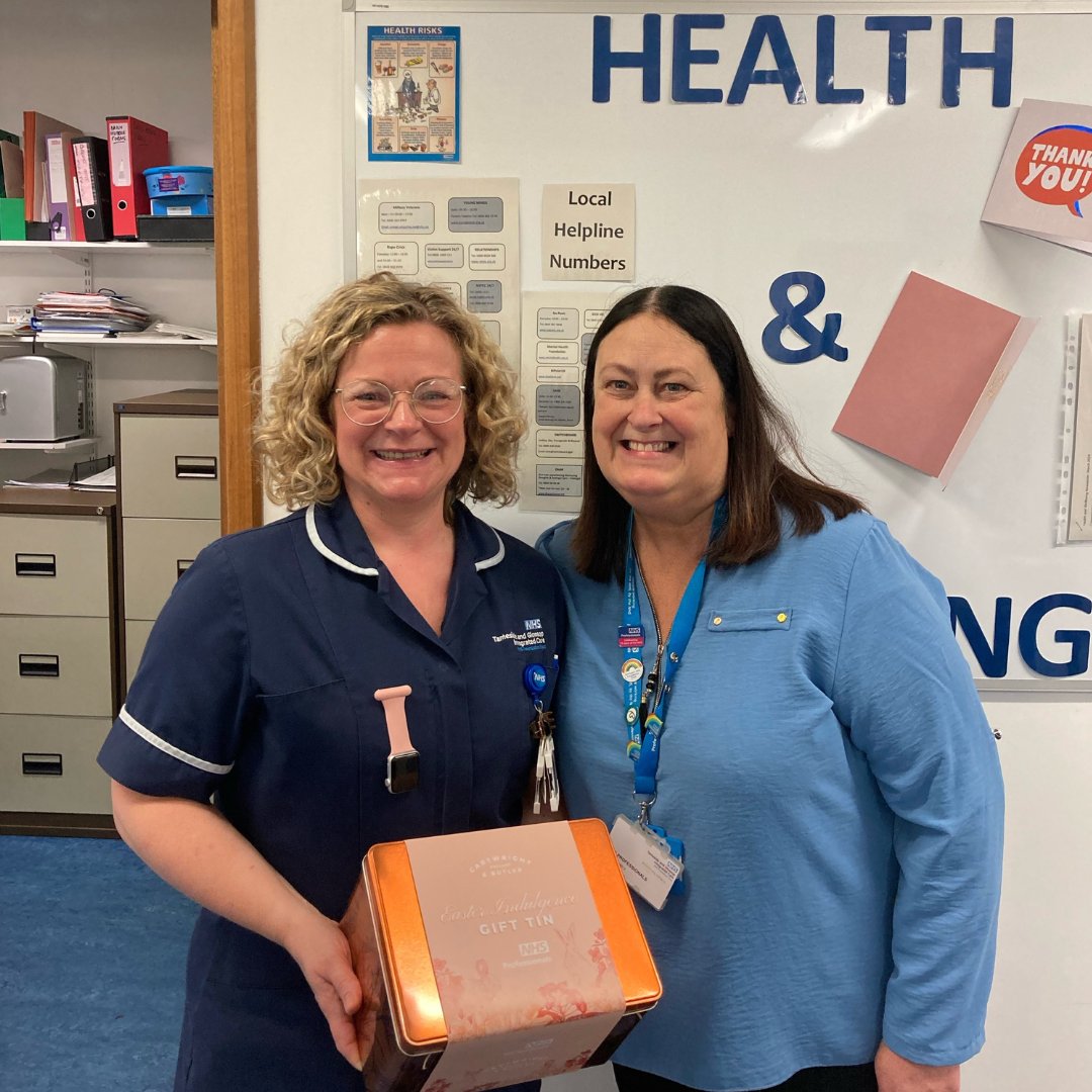 Congratulations to our Easter Hamper winner, Victoria, from @tandgicft 💙 We have loved seeing the pictures of our Trust teams presenting the prizes. As always, thank you for your dedication and hard work! #Hamper #Giveaway #ThankYouNHS #Easter #NHSStaff #NHSP #NHSPBank