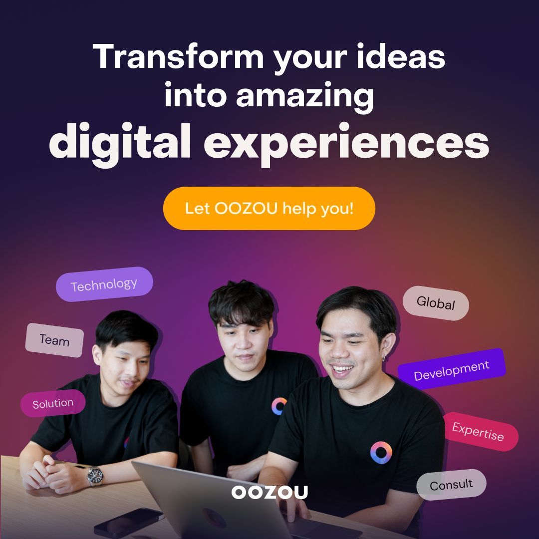 OOZOU can help you build products that best serve your customers and take your business to the next level!

We offer services from designing and developing web and mobile applications to #CRM, #ERP, and #POS. 🎨⚙

Consult with us for free via oozou.com/contact! 🚀