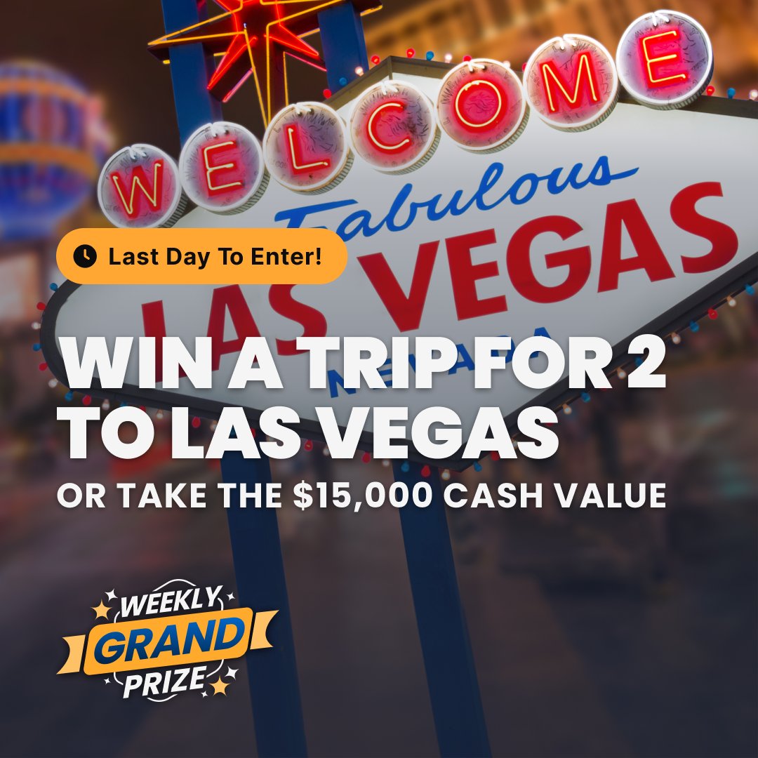 Some say you have to see Las Vegas to believe it. We say, take your favorite person and have a blast! Enter to Win a Trip for 2 to Las Vegas (or take the cash) now! bit.ly/4cDA3Qv