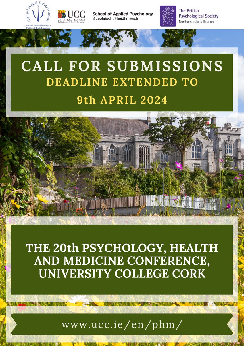 The submission deadline for #PHM2024 at @UCC has been extended to the 9th April. Submit here auth.oxfordabstracts.com/?redirect=/sta… More info at ucc.ie/en/phm/