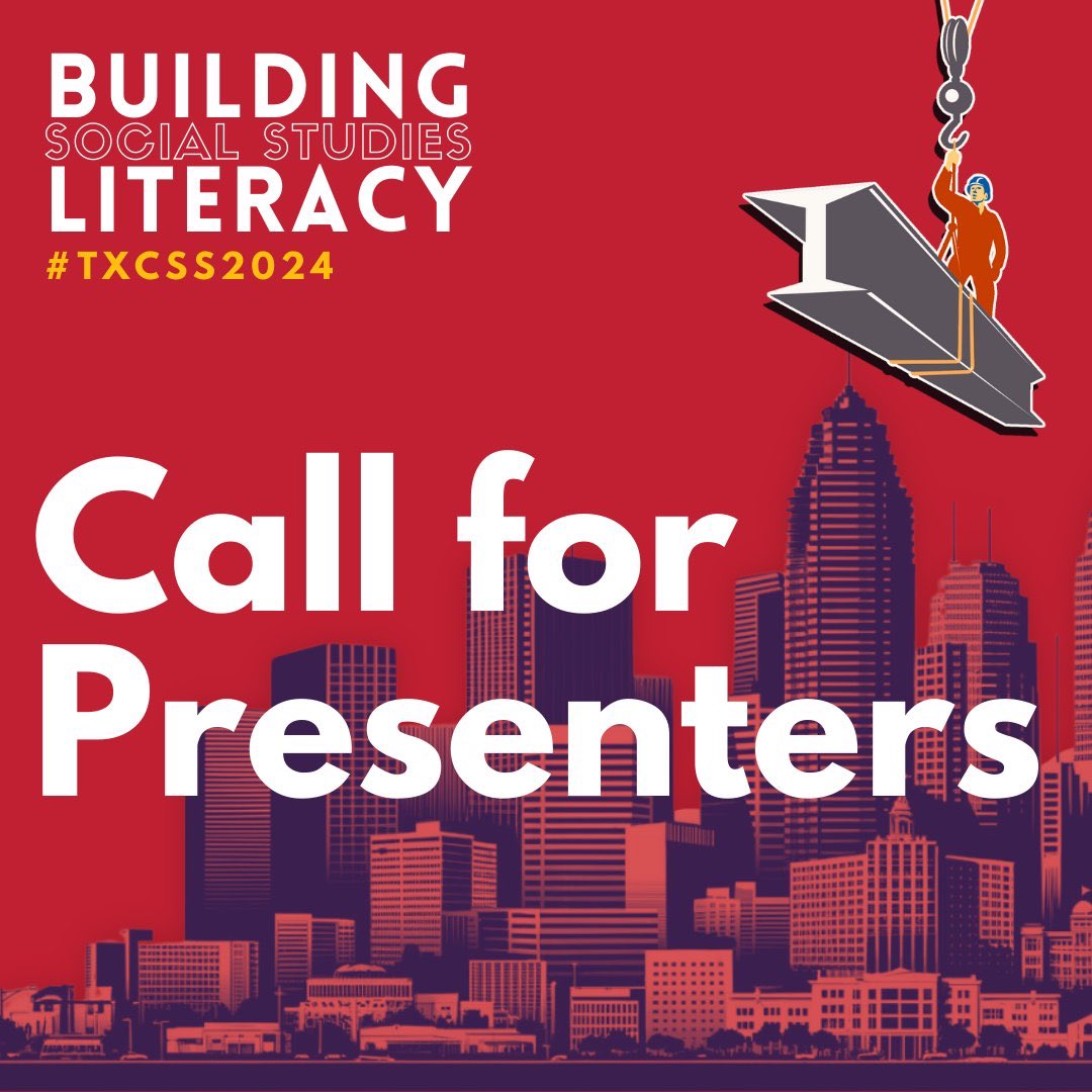 CFP due 4/15 !! Such a great conference, hope y’all join us! txcss.net/conference @historysandoval @teachbk @Larryferlazzo @mcdonald_kecia @shelinawarren @jedikermit @MrsWalkerOPS @WalterDGreason @jmattmiller @glennw98 @awfrench1 @LucyKirchh @DrTinaEllsworth @Larryferlazzo