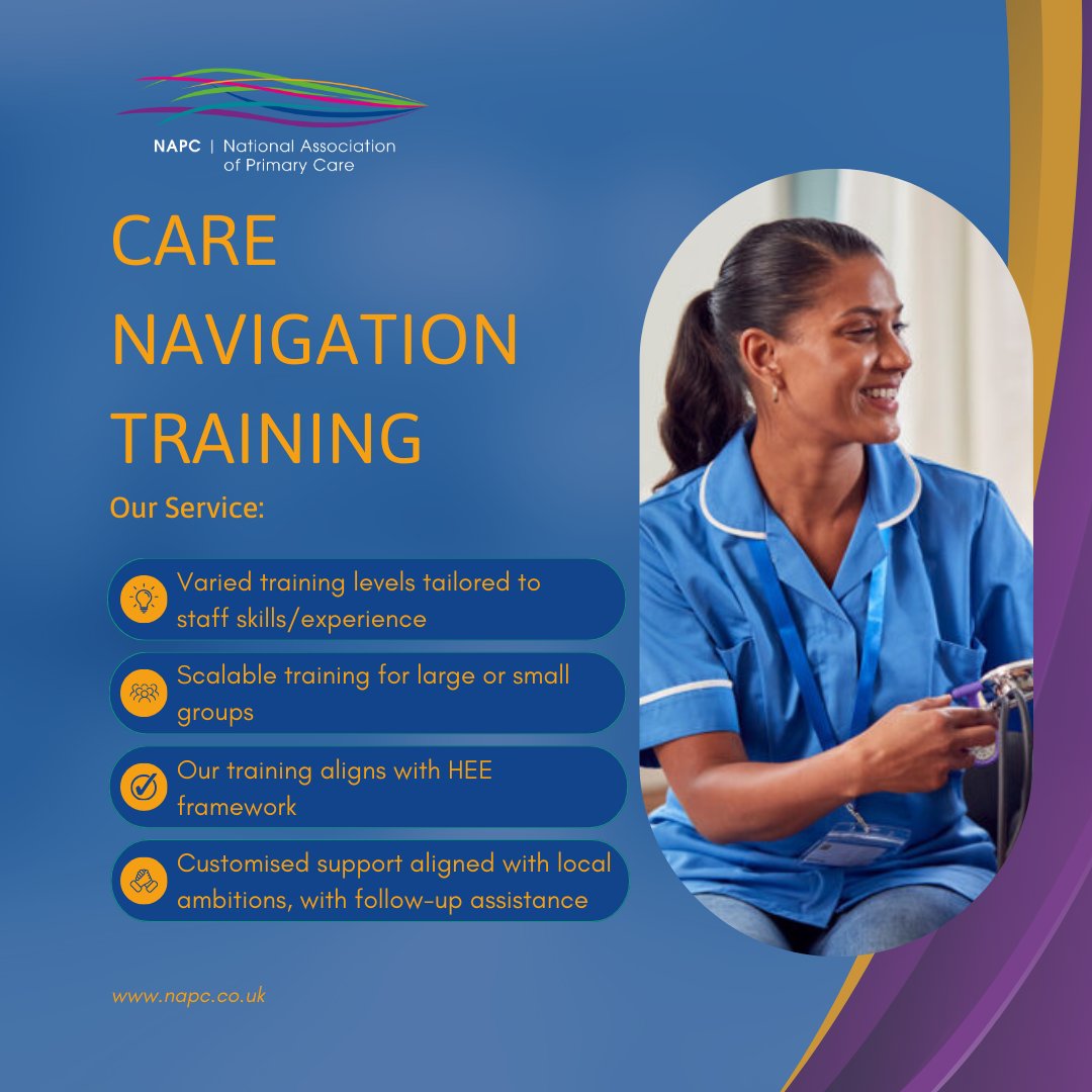 The #NAPC is relaunching its bespoke Care Navigation training to systems/PCNs/GP practices across the country! If you’d like to talk to us about this, please email NAPC@NAPC.co.uk