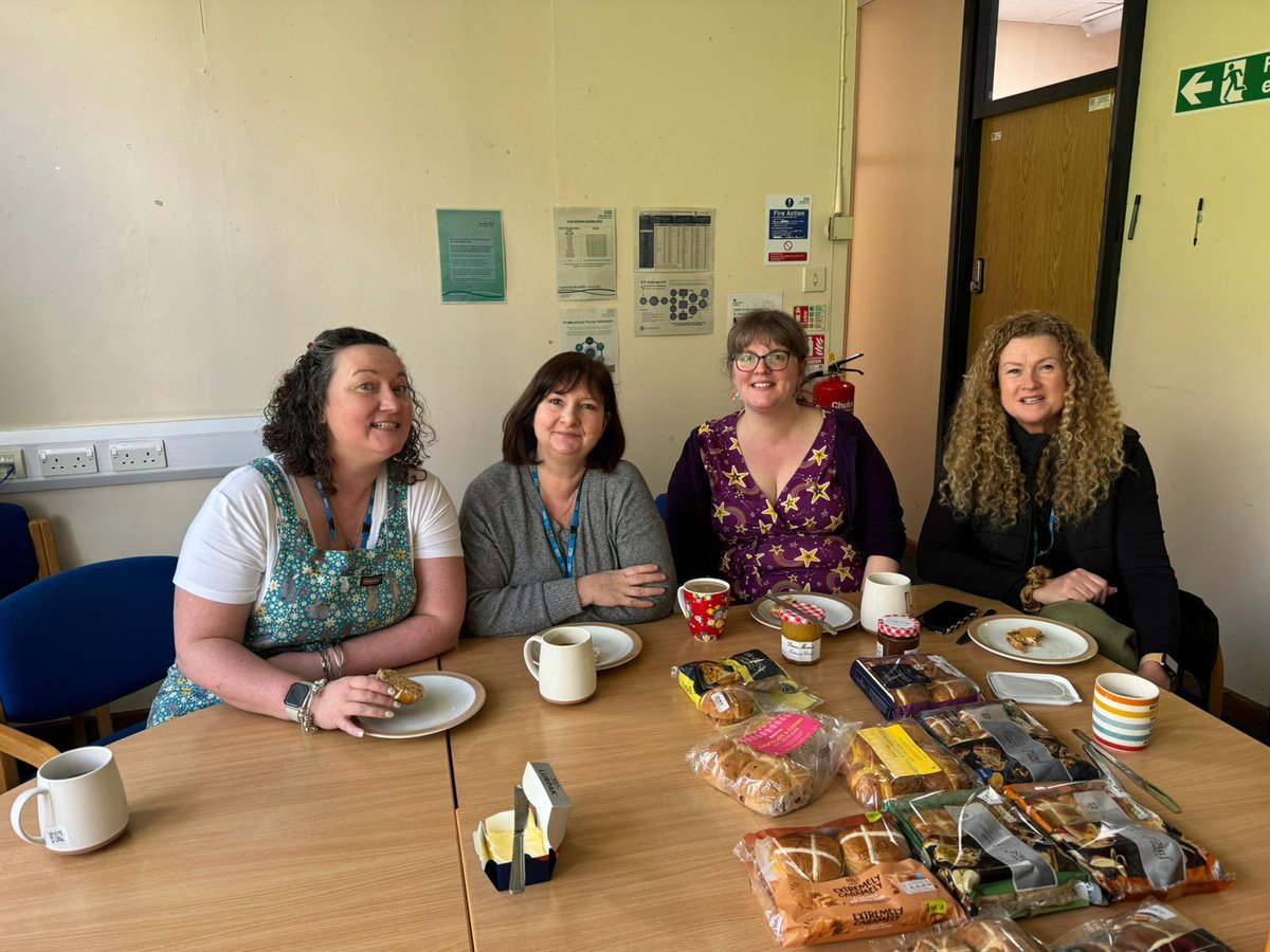 @TandG_CLDT @ATandgicft are saying goodbye to colleague Laura Aldalou from the autism diagnosis team as she goes on maternity leave by sampling a range of hot cross buns 🐣 🐰 good luck Laura on a pain free birth - pass the gaviscon 🤢 @PennineCareNHS