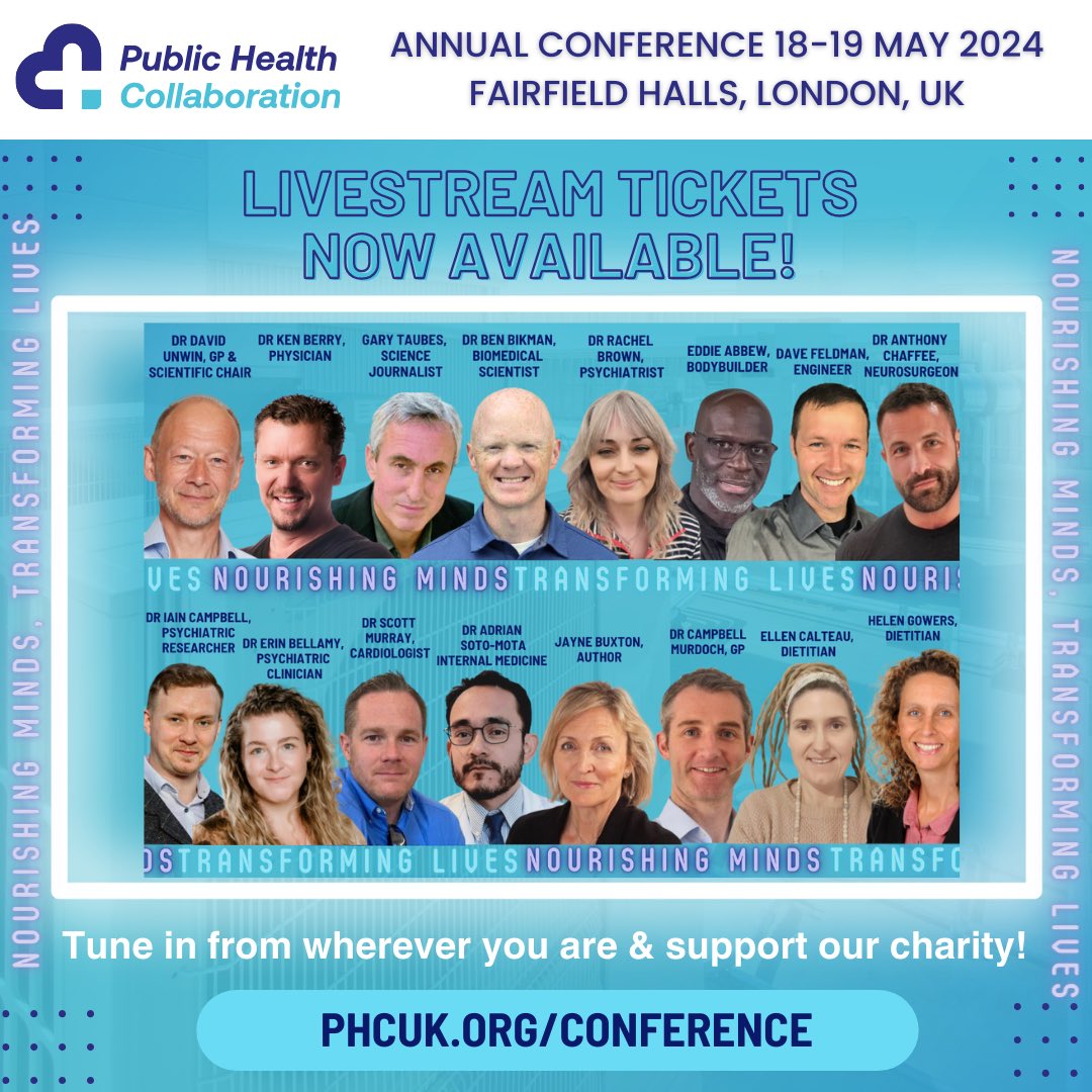 CONFERENCE NEWS! Livestream tickets are now available for sale! And we have a special Earlybird Livestream price, so no reason not book now to be part of the #PHC2024 action wherever you are! phcuk.org/conference