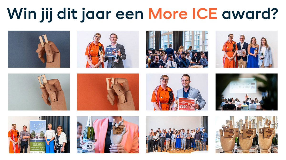 De 3e More ICE Awardshow (moreice.sinners.be) van Startpunt Ondernemen komt er aan, dé kans op €500 voor jouw innovatieve, creatieve of ondernemende projecten. Stuur een pitchvideo in voor 2 mei en maak kans op een finaleplaats!
Hulp nodig? Just ask!
#thomasmore #wearemore