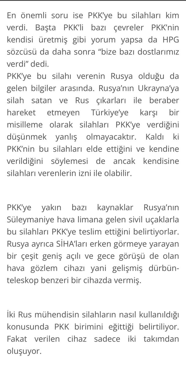 A pro-KDP website called ‘darkamazi’ claims that Russia might have given the PKK the technique against the Turkish armed-drones, in retaliation for Ankara’s military supply to Kiev. darkamazi.com/archives/10290…