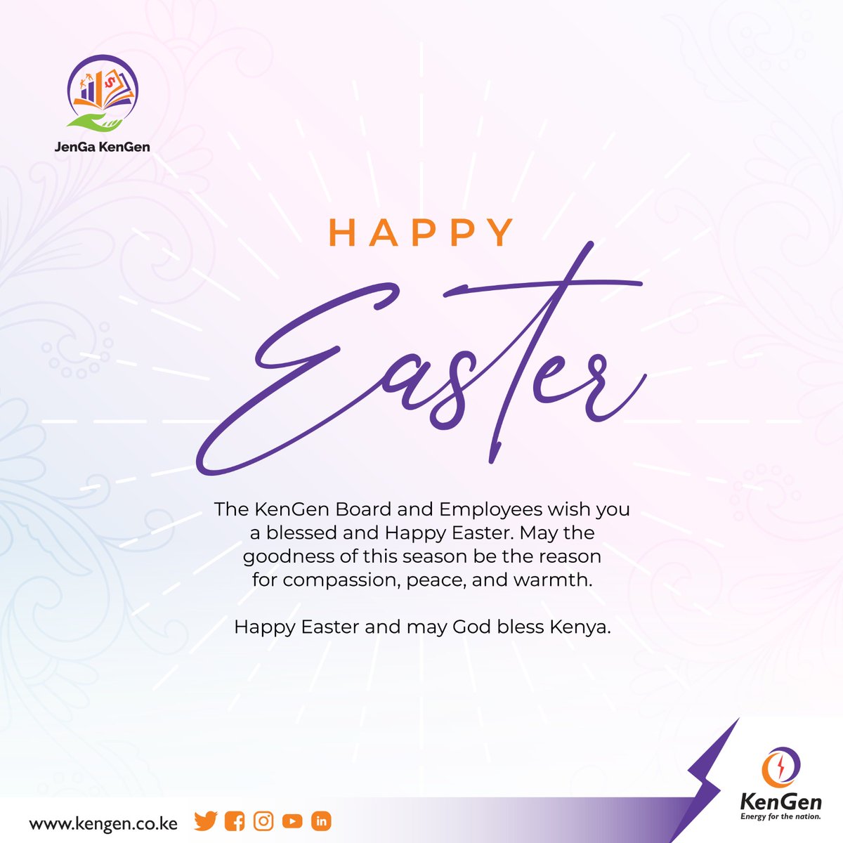 Wishing you a joyful Easter filled with hope and blessings from all of us at @KenGenKenya! 🐣#EasterHoliday ^EM