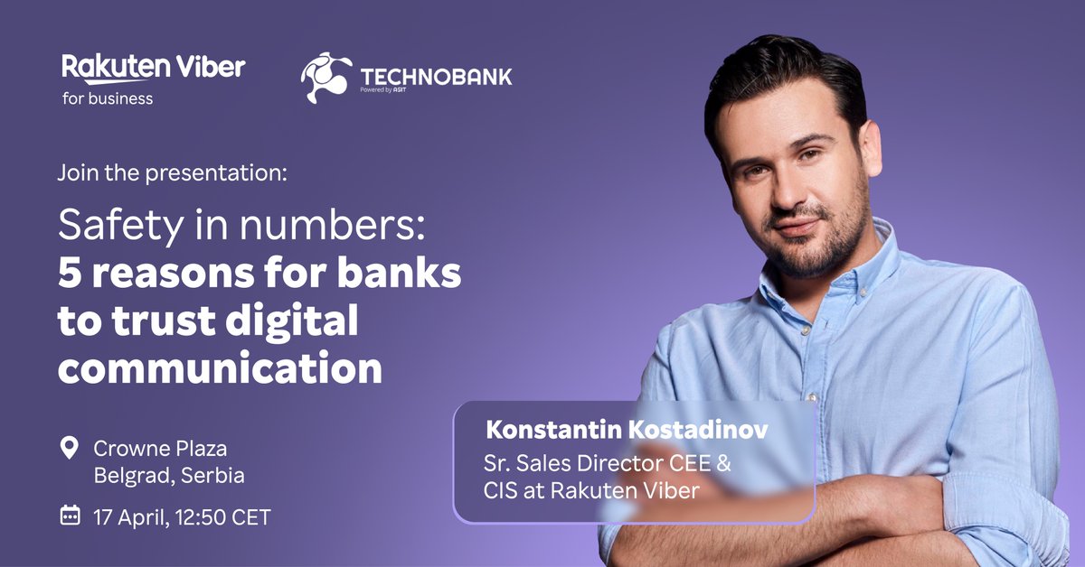 🇷🇸🏦Our Sr. Sales Director in the CEE & CIS will speak at the Technobank Conference in Belgrade! 👉 Don't miss out on his insightful presentation about the capabilities of messaging apps for the financial industry. Learn more and register for the event: technobank.rs/registration-f…