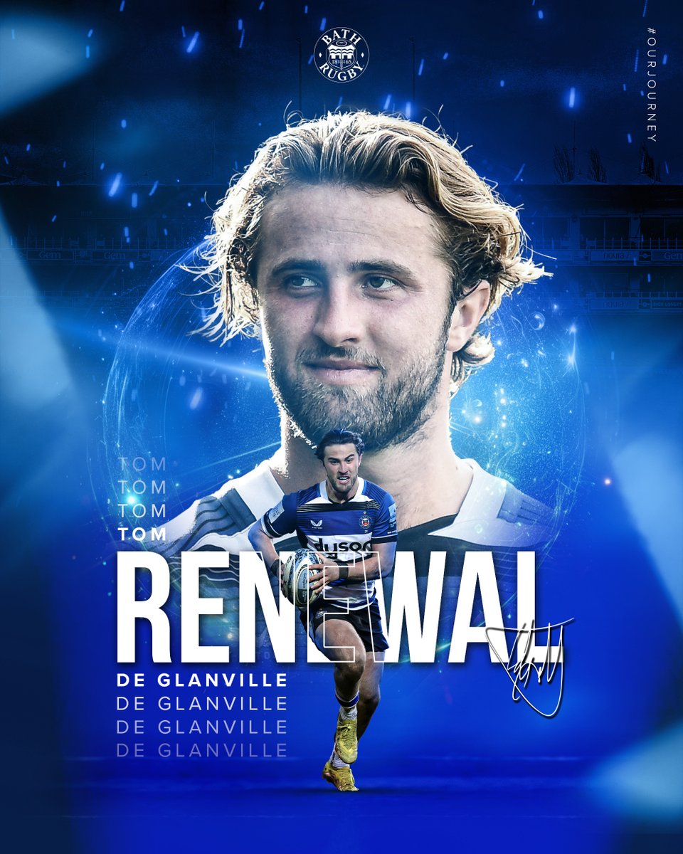 𝐇𝐨𝐦𝐞𝐠𝐫𝐨𝐰𝐧 𝐚𝐧𝐝 𝐡𝐞𝐫𝐞 𝐭𝐨 𝐬𝐭𝐚𝐲 ✍️  

We are pleased to announce that Tom de Glanville has renewed his contract with Bath Rugby 🔵⚫️⚪️  

Full Story 👉 ow.ly/wSlS50R400J 

#OurJourney