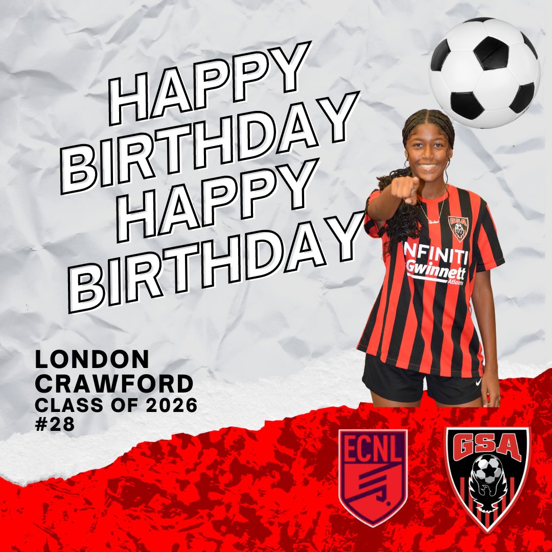 Happy Birthday, London!  @londoncrawford_ @topdrawersoccer
@soccerwire
@ECNLgirls @ImCollegeSoccer @PrepSoccer @TopDrawerSoccer 
@ecnlsoutheast @NCAASoccer @TheSoccerWire