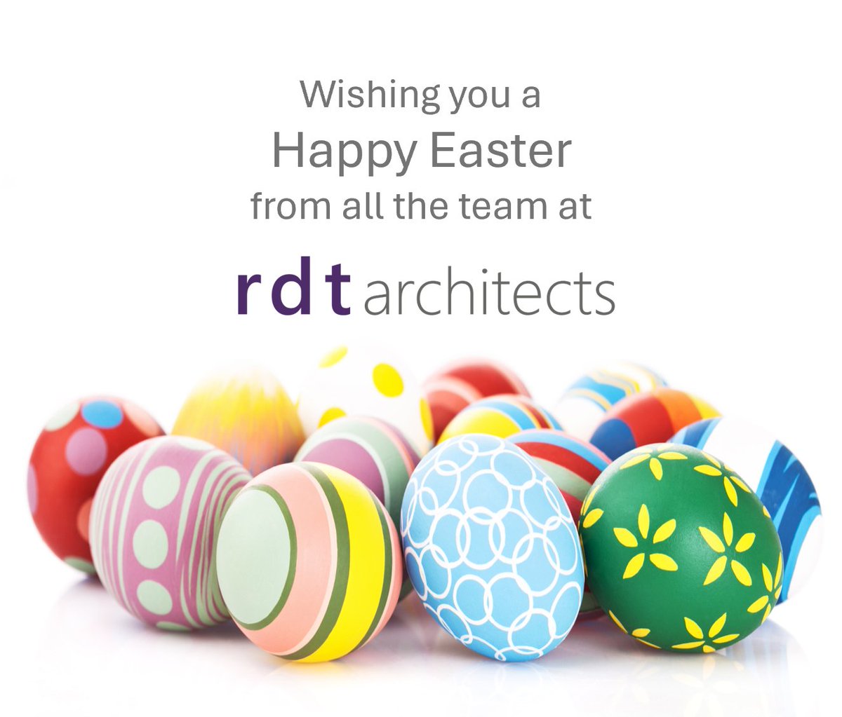 🌷🐣 Happy Easter from RDT Architects! 🐰🌼 Wishing our valued clients, consultants and our wider network a very Happy Easter! We hope you enjoy your Easter break with friends and family #HappyEaster #Celebrate #RDTArchitects #Team