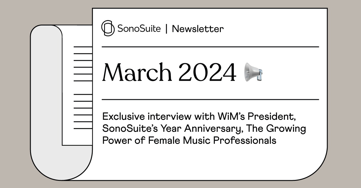 📣 Attention, music lovers! Our newest monthly #newsletter is out now!

Dive into the latest happenings in the digital music scene and groove along with the trendiest music tech developments! 🎶🔥🙌

Stay tuned and don't miss a beat! 👀👉 rb.gy/kswtfn

#SonoSuite