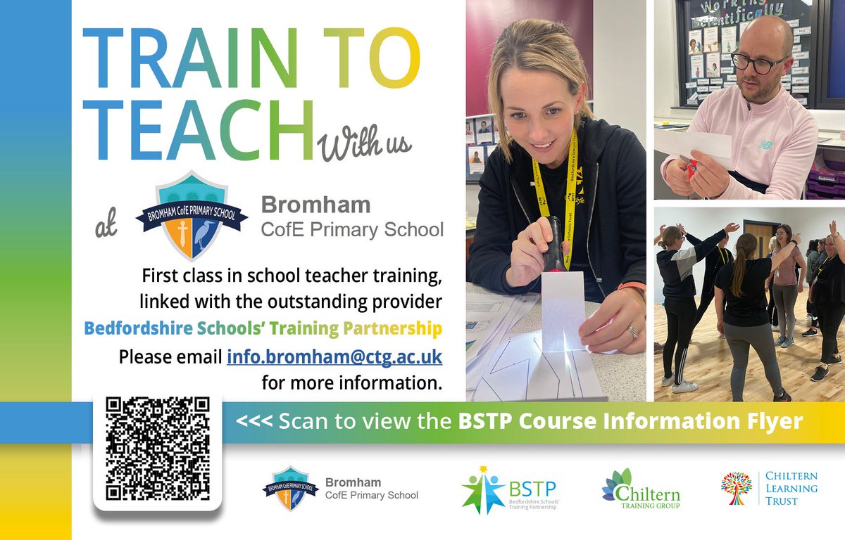 Bromham CofE Primary School (@bromhamprimary) on Twitter photo We are partnering with <a href="/ChilternTSH/">Chiltern Teaching School</a> to provide the best teacher training on offer! Scan the QR code below for more information. Visits to the school are welcome. <a href="/ChilternLT/">Chiltern Learning Trust</a> <a href="/rogersjanna1/">Anna Rogers</a> We are partnering with <a href="/ChilternTSH/">Chiltern Teaching School</a> to provide the best teacher training on offer! Scan the QR code below for more information. Visits to the school are welcome. <a href="/ChilternLT/">Chiltern Learning Trust</a> <a href="/rogersjanna1/">Anna Rogers</a>