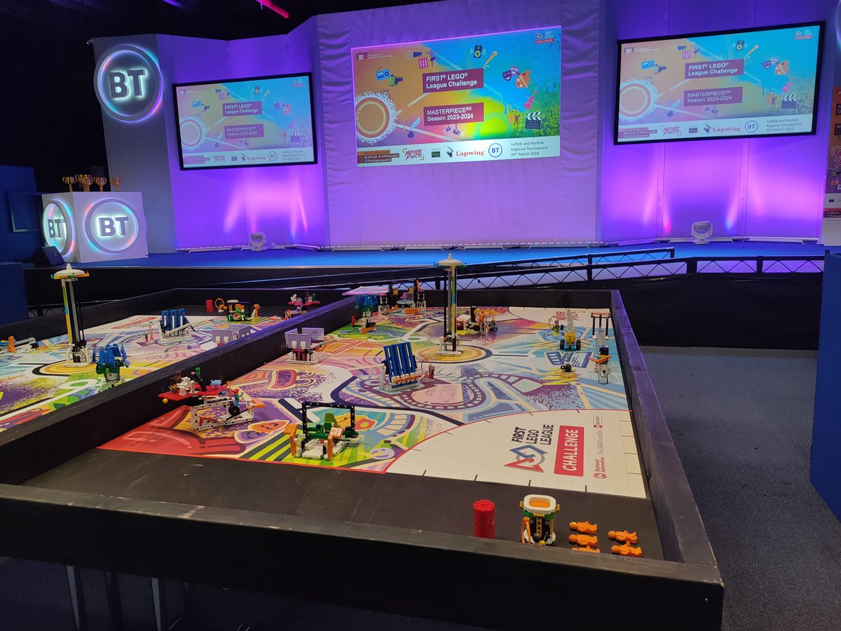 MissL_Roberts's tweet photo. On Tuesday we took students to compete at the @firstlegoleague competition at Adastral Park. Such a great event with our students working hard to program Ralf the robot to complete the challenges https://t.co/1HnRiyTNyG