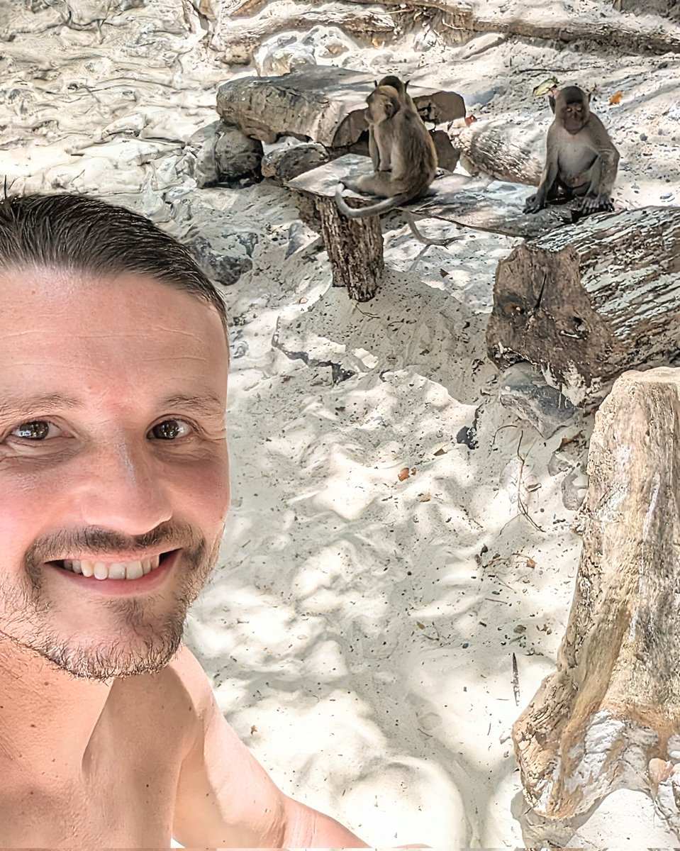 Non crypto related post ! Just hanging out with these monkeys ! #monkeybeach #Thailand