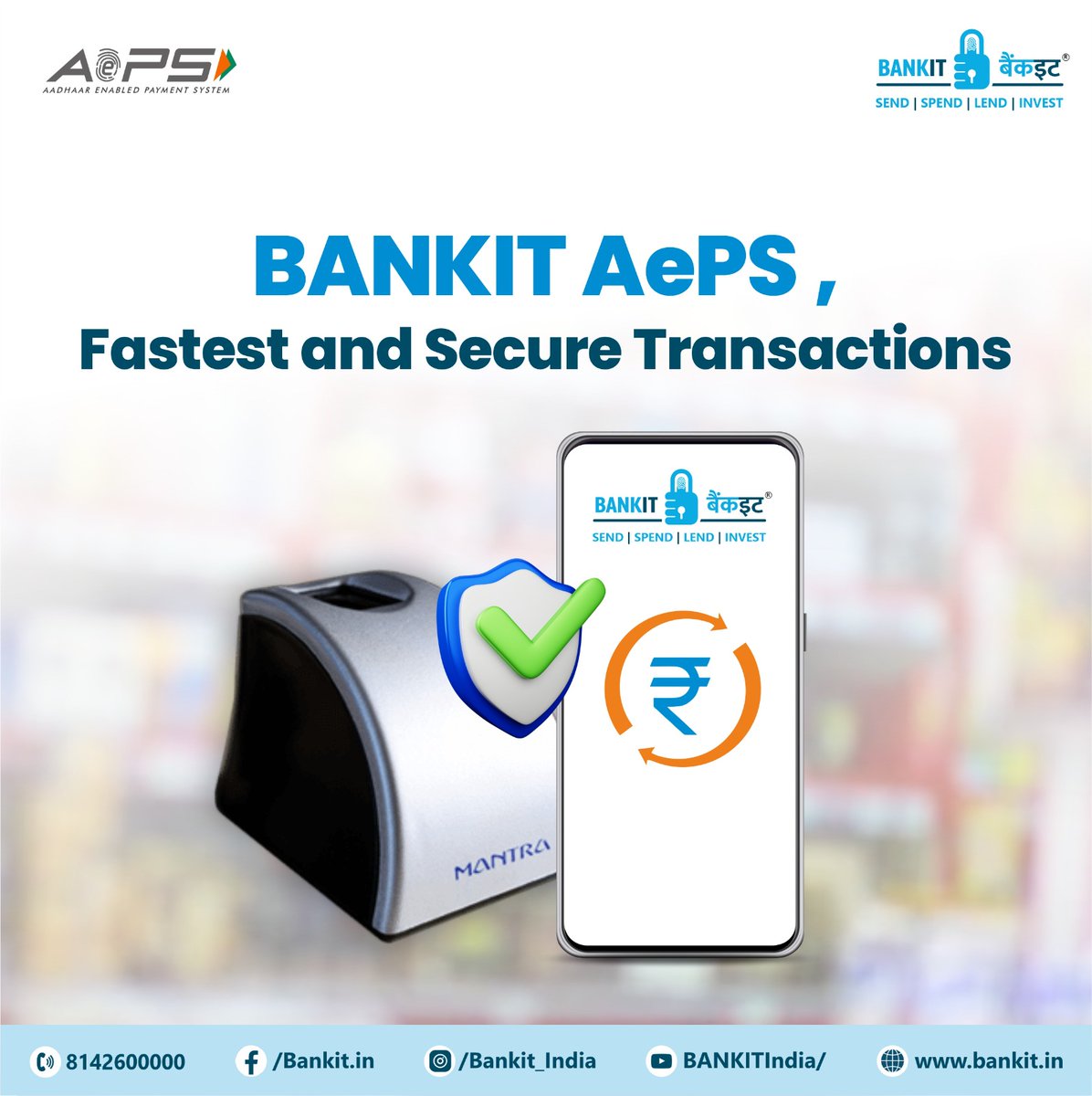 Reform your transactions with BANKIT AEPS -Experience unparalleled speed and security! #FasterPayments #SecureBanking #AEPS #BankingInnovation #DigitalTransformation