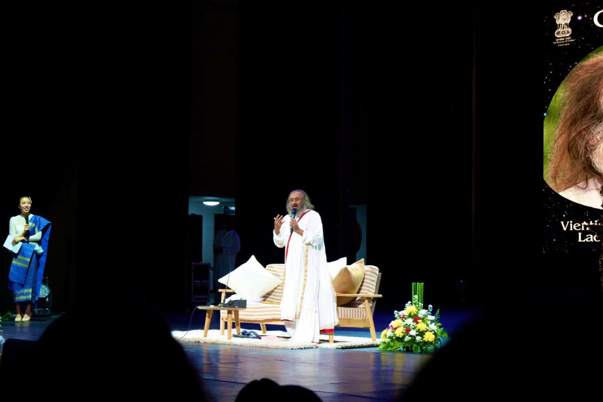 Gurudev <a href="/SriSri/">Gurudev</a>  on HIS first visit to Laos 🇱🇦 ; March 2024 
#Artofliving #Gurudev #GurudevInLaos #Laos
