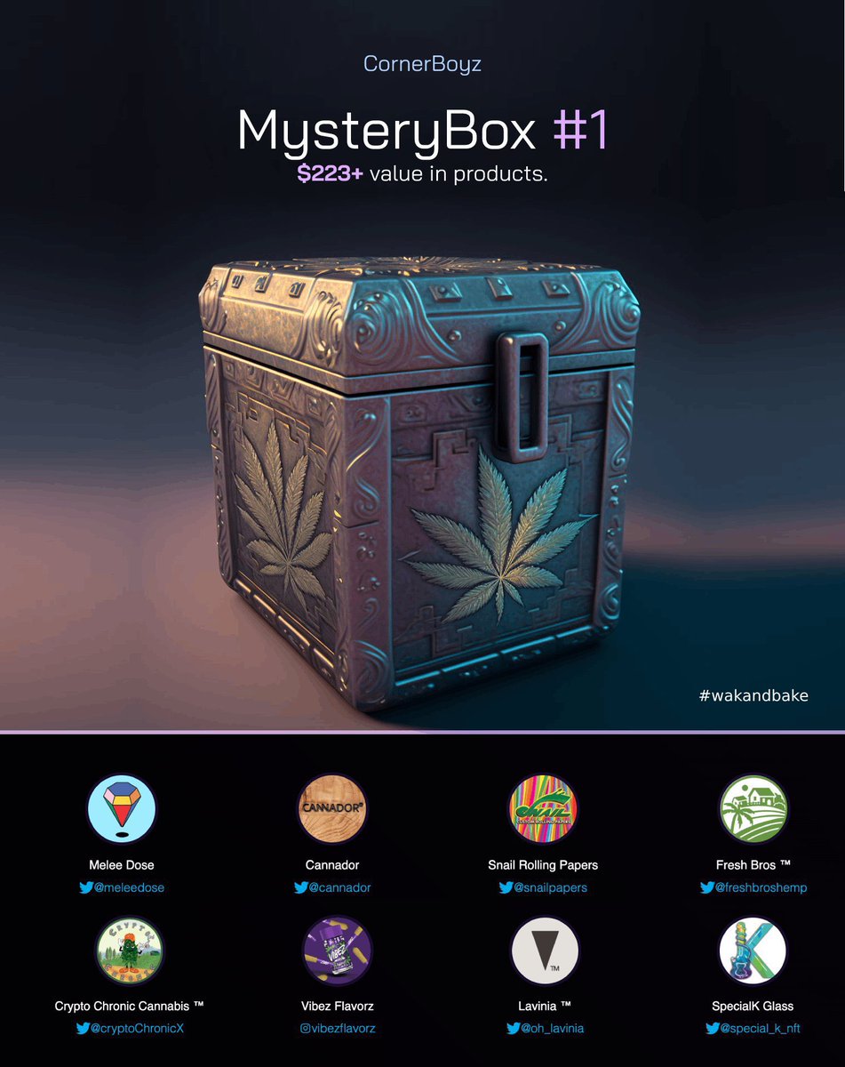 Corn3rBoyz's tweet photo. 4.20 is coming 🫶💨🌳

Want a MysteryBox 📦 ?

First 420 To interact Will Be Considered...
( Drop Your ETH Address Below )

#wakeandbake 🌿 https://t.co/iJRrkPCqIr