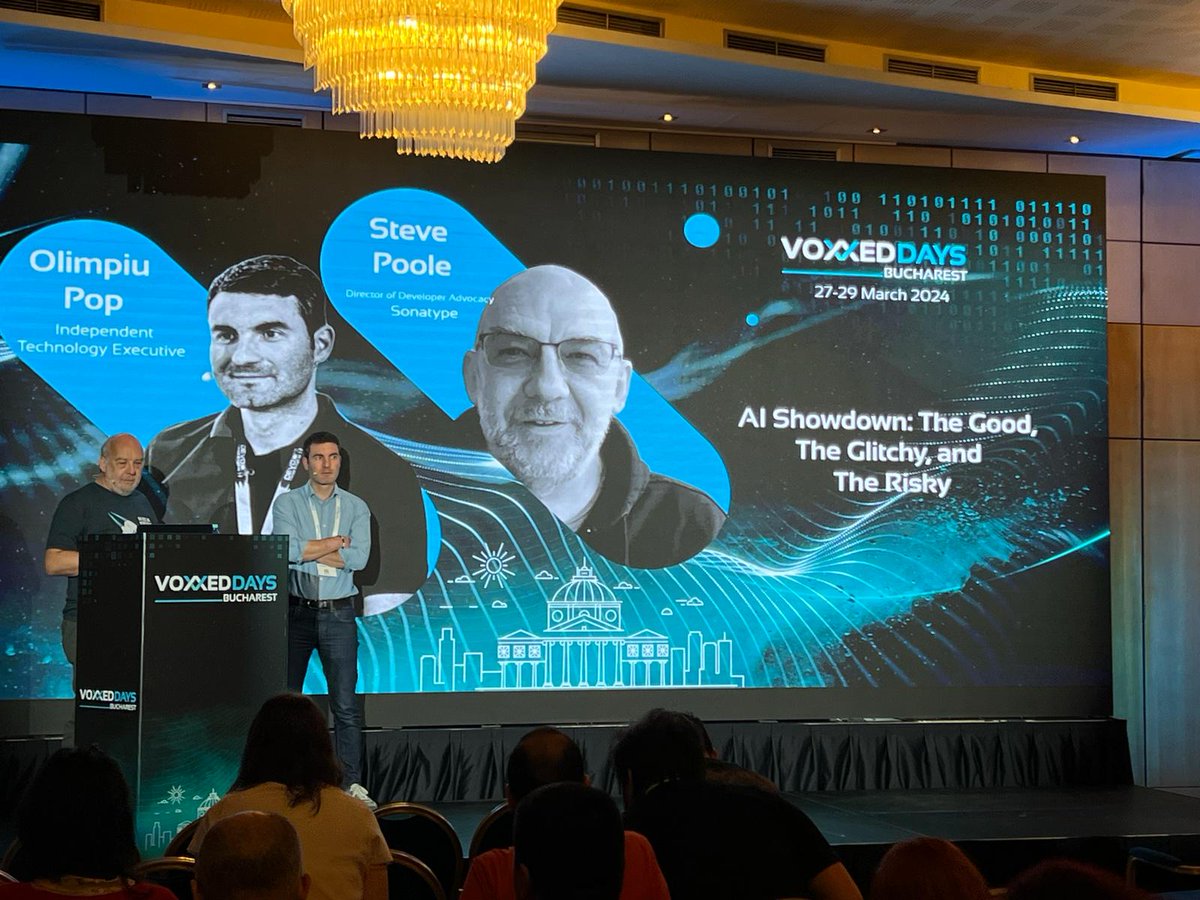 VoxxedBucharest's tweet image. In Crowne B room, join us as we welcome @olimpiupop and @spoole167 for a talk that examines the top AI frameworks under close scrutiny.

#itisfun #vdbuh24 #conference