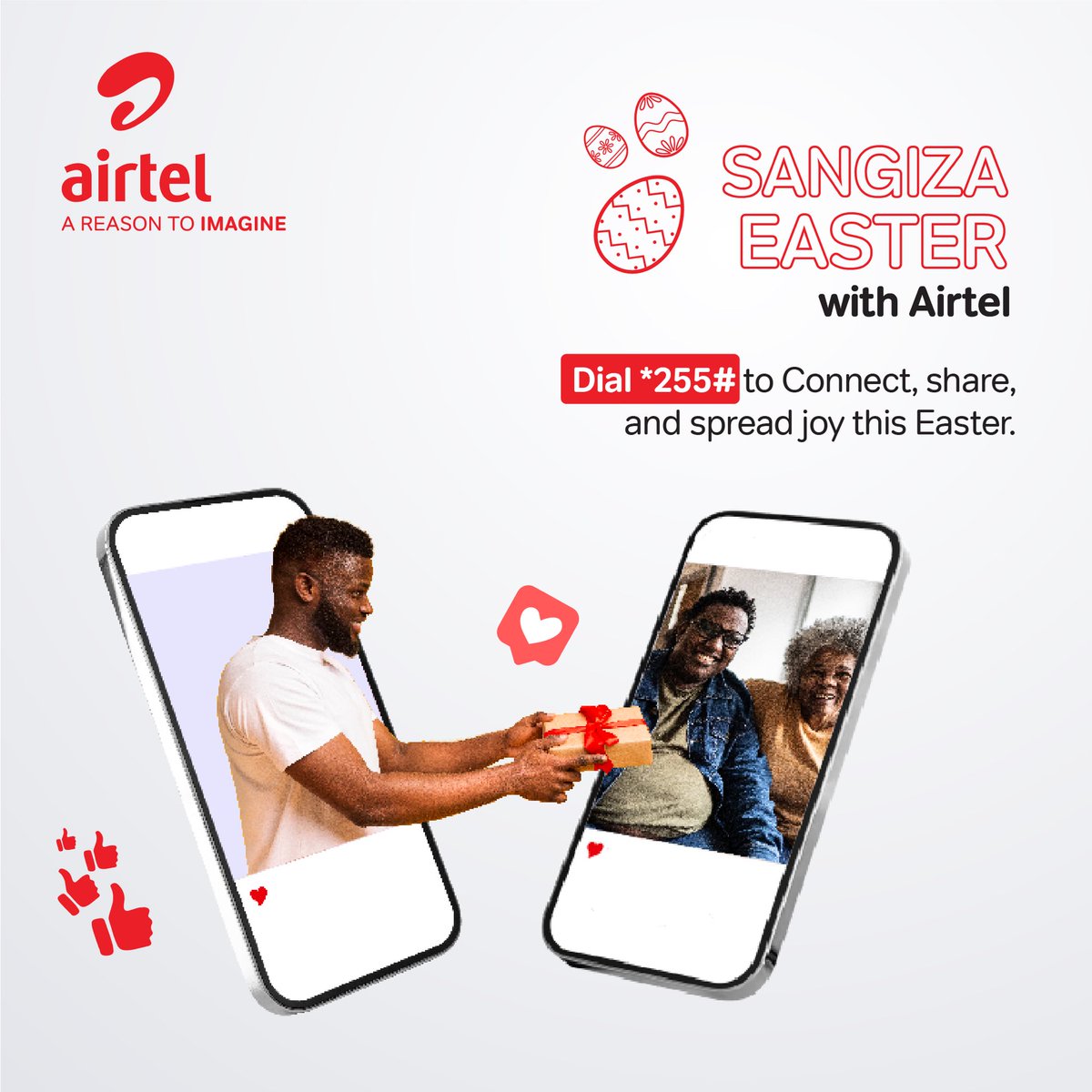 #Easter is all about sharing love and joy! 🌼 Dial *255# Sangiza Easter with Airtel and stay connected with your loved ones this festive season. #AirtelEaster