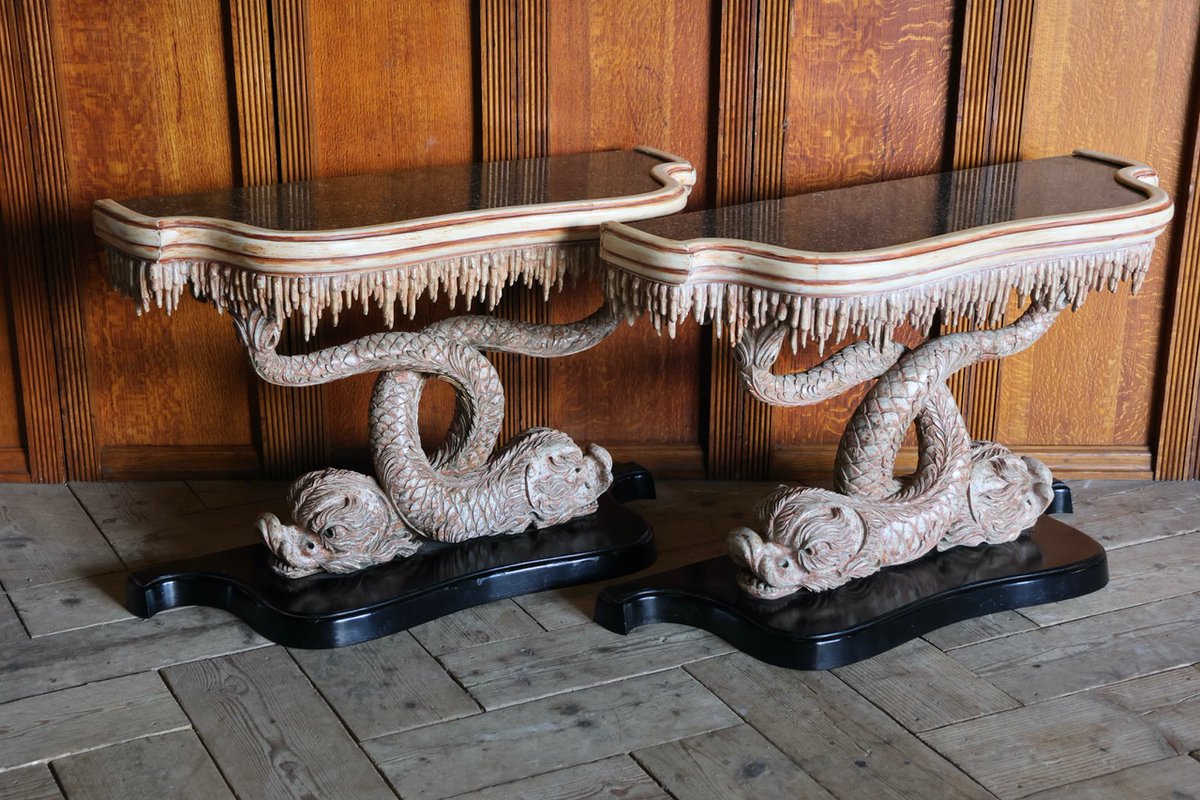 BrownriggUK's tweet image. Pair of Early 20th Century Italian Twin Dolphins Console Tables

rb.gy/2wrvfy

#consoletable #antiqueconsoletable #pairoftable #antique #furniture #interiordesign #decor