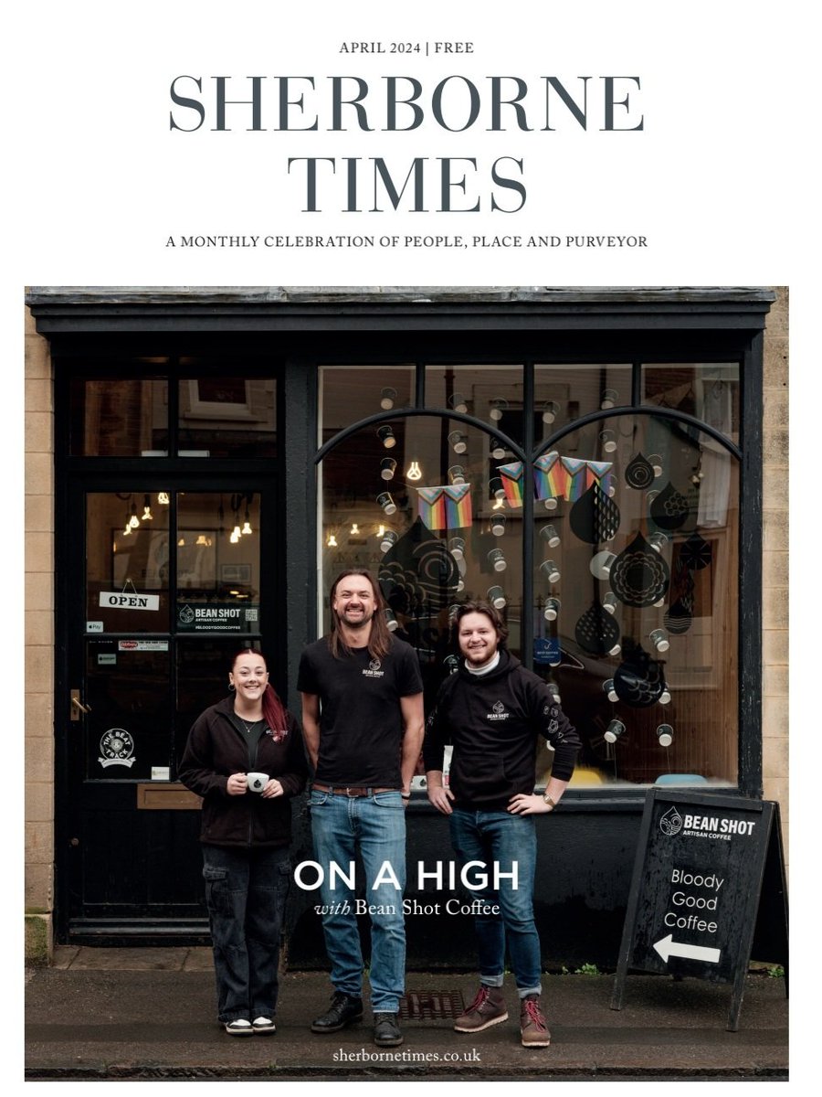 Sherborne Times (@sherbornetimes) on Twitter photo April's edition is online now 
issuu.com/sherbornetimes…
Featuring the awesome team @BeanShotCoffee April's edition is online now 
issuu.com/sherbornetimes…
Featuring the awesome team @BeanShotCoffee