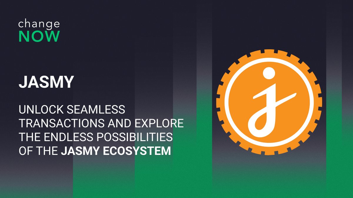 🌟Discover the power of @JasmyMGT with ChangeNOW! 🚀Unlock seamless transactions and explore the endless possibilities of the #Jasmy ecosystem 🌐Exchange $JASMY on ChangeNOW and step into the future of decentralized finance: now-l.ink/jasmycoin