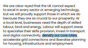 5/ First I've seen a mention of densifying cities in Labour's thinking on industrial strategy. Still yet to see much detail on planning, pulling this off will be challenging, but vital for renewing our cities and making them more productive, healthier, happier h/t @createstreets