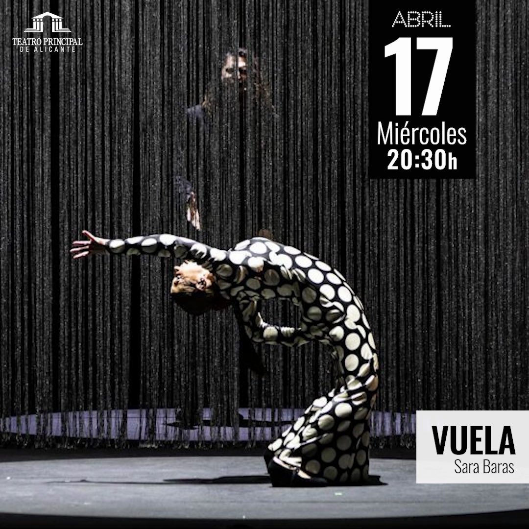 En abril llega al Principal 🏛️ Sara Baras con “‘Vuela”, un espectáculo lleno de música, sentimientos y mucha danza. 🩰 Un espectáculo en homenaje al maestro por antonomasia de la guitarra: Paco de Lucía. 🎶 👉 Info y entradas en teatroprincipaldealicante.com