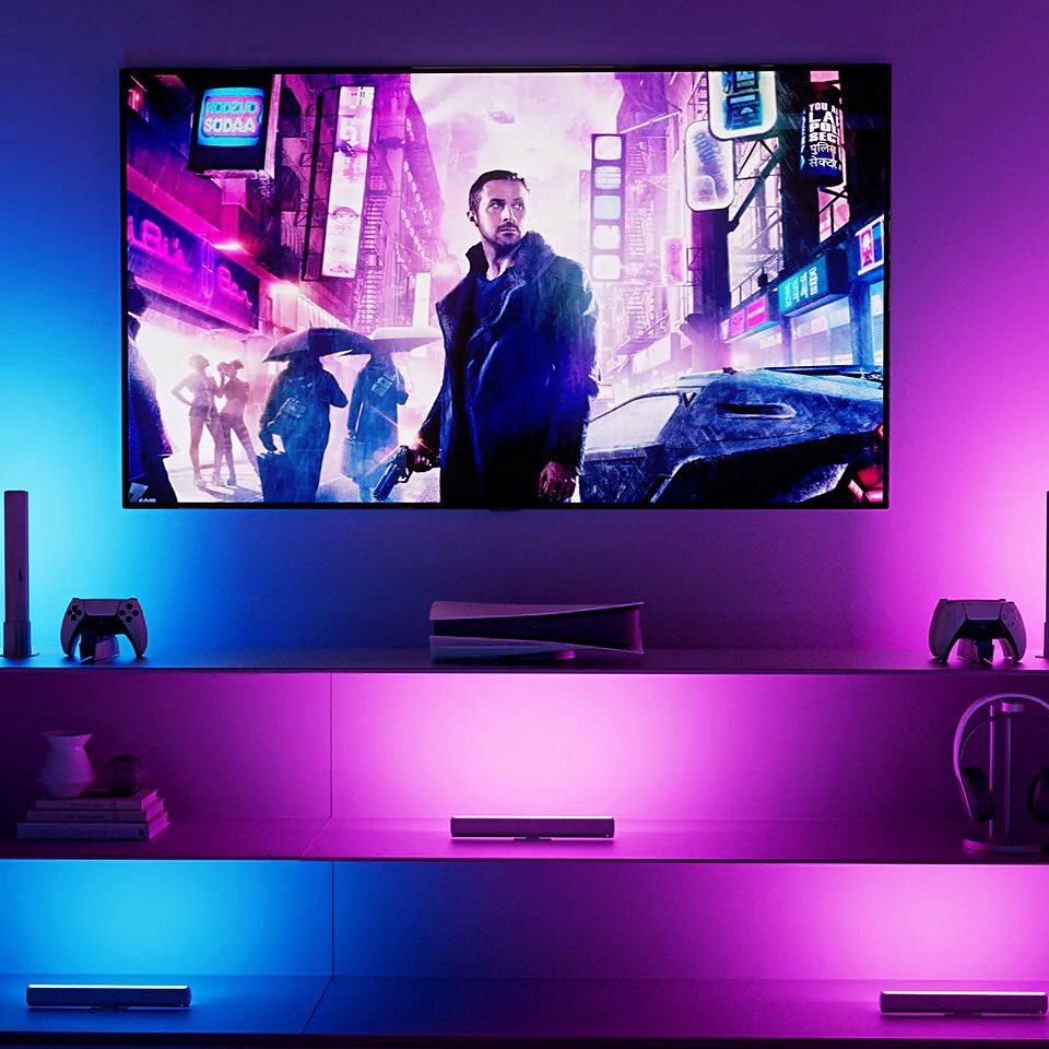 MitsukoIndia's tweet photo. "Transform your room into the perfect ambiance paradise with Ambimotion Sync box and Light Bars! ✨ #RoomGoals 

#ambiance #paradise #box #light #bars #transform #lightbars #mitsuko #ambimotion #hdmisyncbox #lightbars #tvsetup #roominterior https://t.co/rd9JDgBzV9