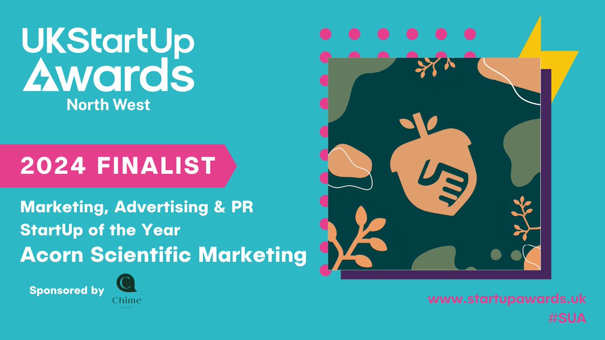 Acorn are back at it again 🏅

We're so proud to have been nominated for another <a href="/StartUpNational/">StartUp Awards</a> Award.

From Rising Star in 2023 to Marketing, Advertising &amp; PR star in 2024? 👀

Check out the website for more info on the awards: startupawards.uk/2024-north-wes…