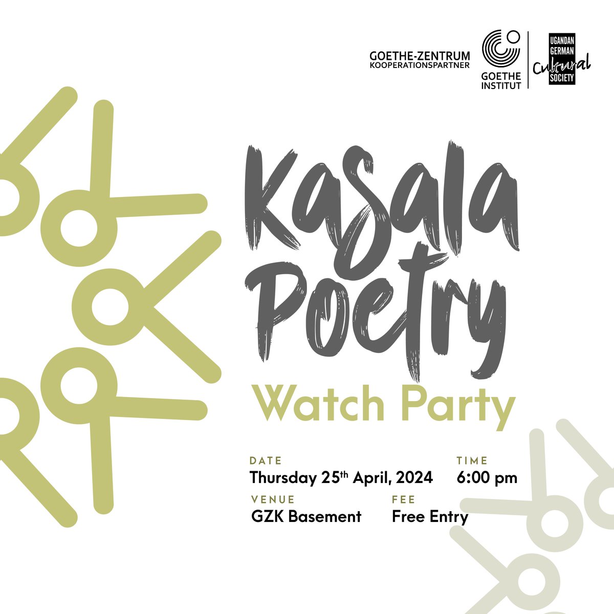 🎙️ Dive into the world of Kasala poetry with us! Join Elijah Bwojji and Loic Ekinga on April 25th, 6:00 pm, as we celebrate the unique artistry of seven poets. It's a twist on spoken word you won't want to miss! #KasalaPoetry #SpokenWord #Artistry
