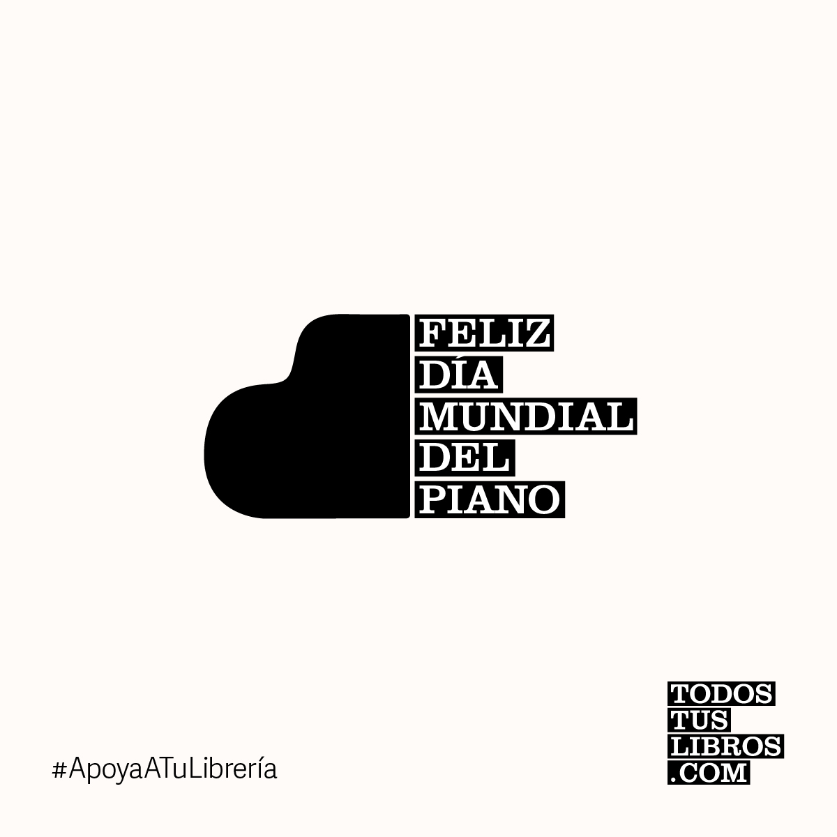 🎹 Hoy es el #DiaMundialDelPiano, que se celebra el día 88 de cada año para representar la cantidad de teclas que tiene este fantástico instrumento. #DíadelPiano #PianoDay #ApoyaATuLibrería