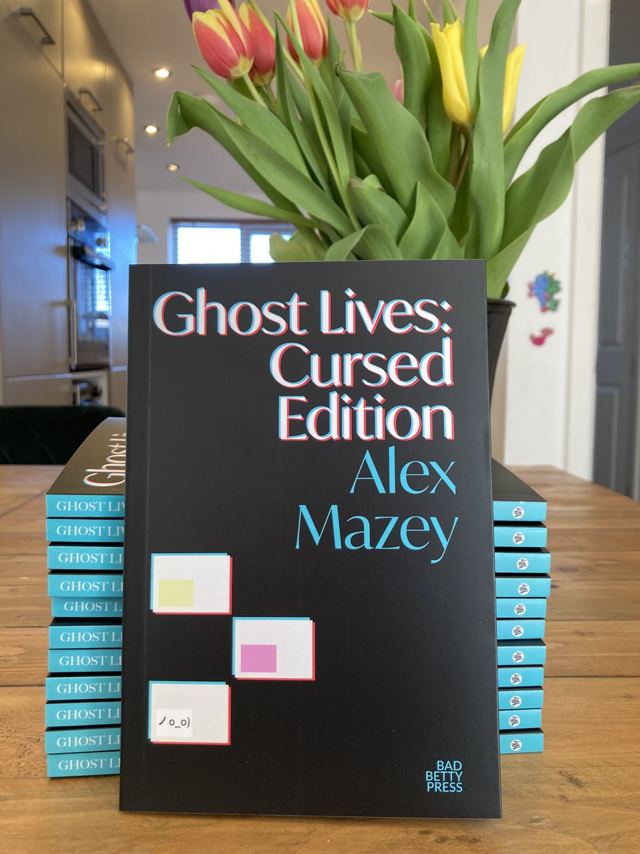 badbettypress's tweet photo. Happy Publication Day @alexmazey 👻🎉

Ghost Lives: Cursed Edition is out in the world. If you pre-ordered a copy, expect an imminent ghostly arrival.

‘A singular fusion of visual and Cute poetics' @MattHaighPoetry 

https://t.co/6IVg4szBcm https://t.co/dSY33T7NLX