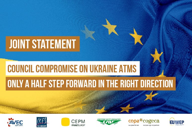 📜JOINT STATEMENT 🇪🇺 Ambassadors' compromise yesterday on Ukraine #ATMs falls short of expectations➡️While there is a slight extension of the reference period, the lack of common wheat &barley inclusion and incomplete reference period remains concerning for farmers and…