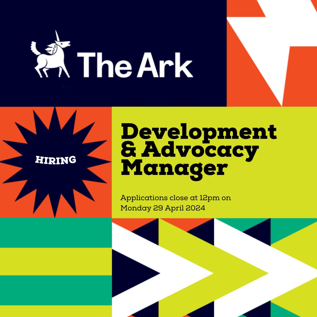 We are hiring a Development & Advocacy Manager⭐️ This is an exciting opportunity for someone who demonstrates an affinity for the values of The Ark & the ability to persuasively communicate the work of The Ark! Applications close 👉12pm Mon 29 April 2024 ark.ie/about/work-at-…